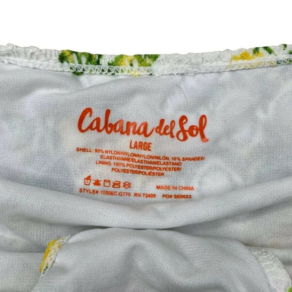 Cabana Del Sol Women’s Lemon Twist Bikini - Lace Over -Off Shoulder Size L - NWT - Picture 9 of 11